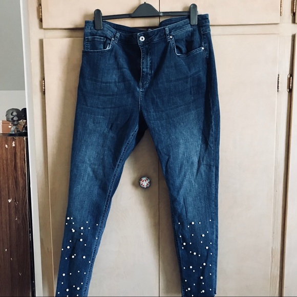 pearl hem jeans